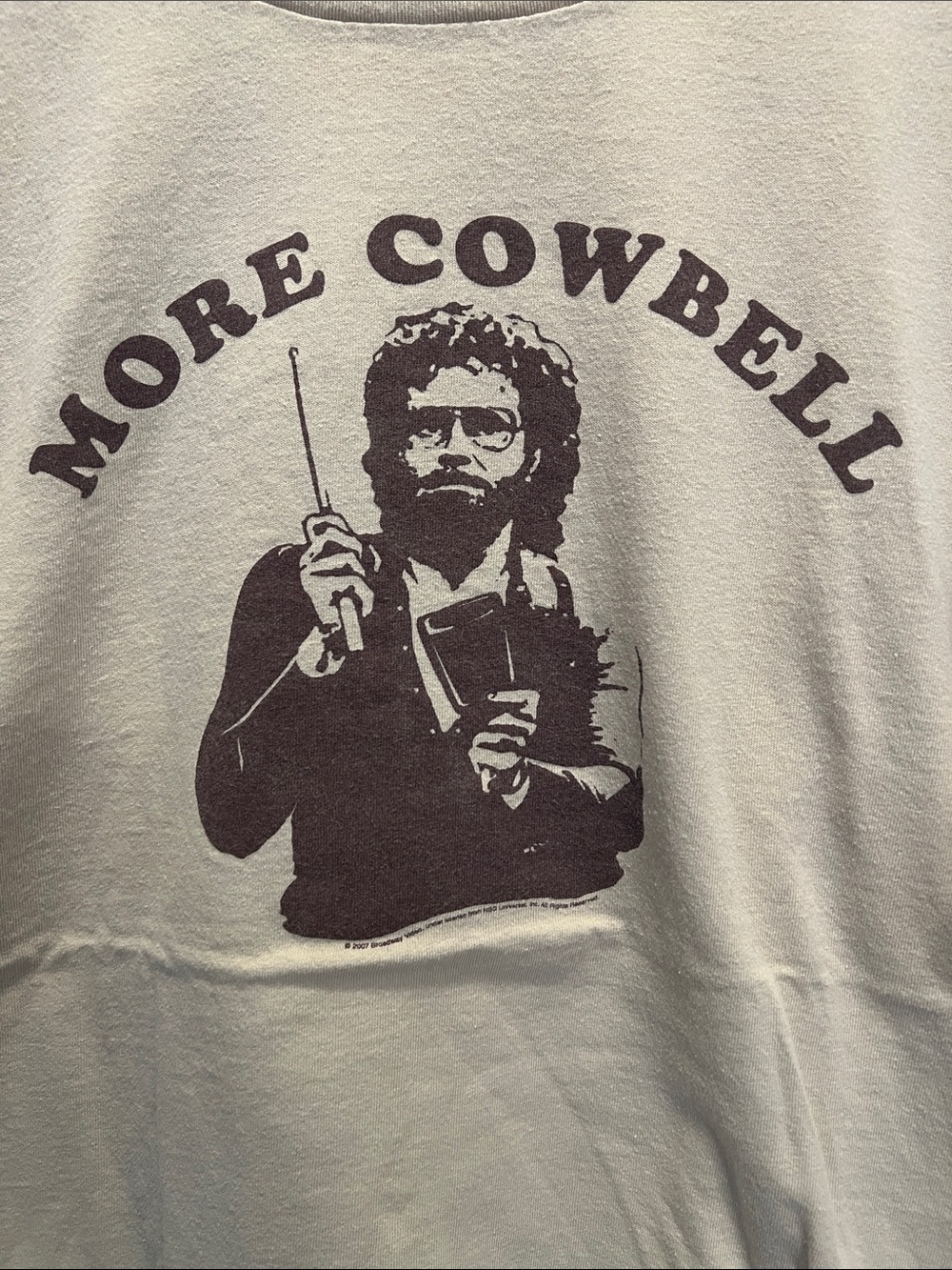 More Cowbell Graphic Crewneck T-Shirt - White